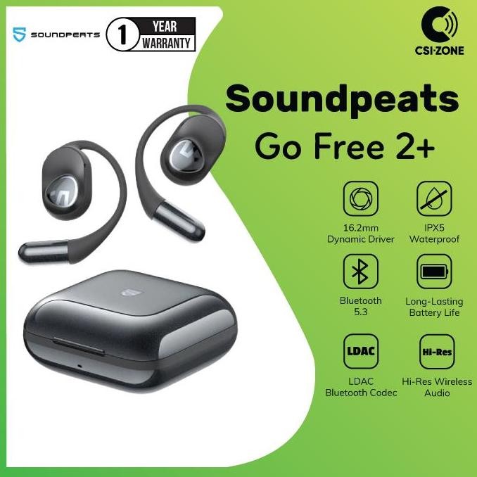 SoundPEATS GoFree 2 Plus / Go Free 2+ 16mm Dynamic Driver Bluetooth True Wireless TWS