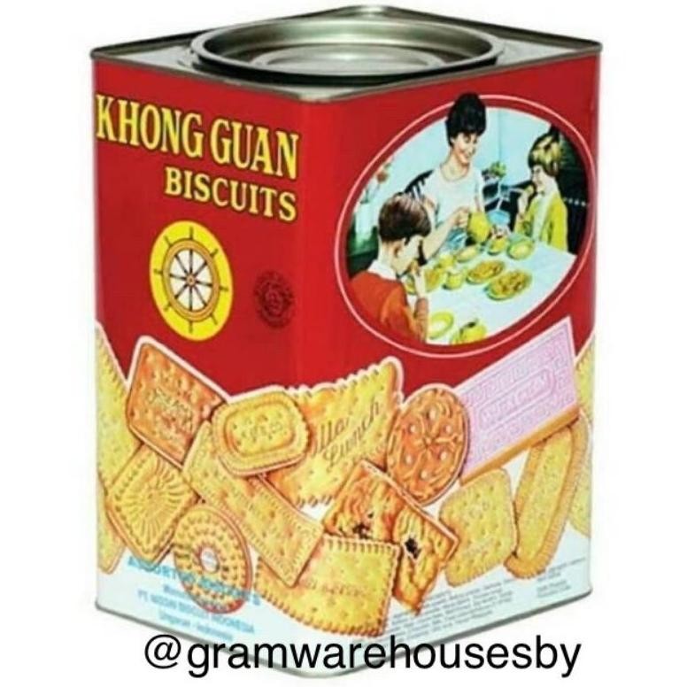 

READY STOK Khong Guan Kaleng Merah 1600gr Biskuit Berbagai Rasa Siap kirim