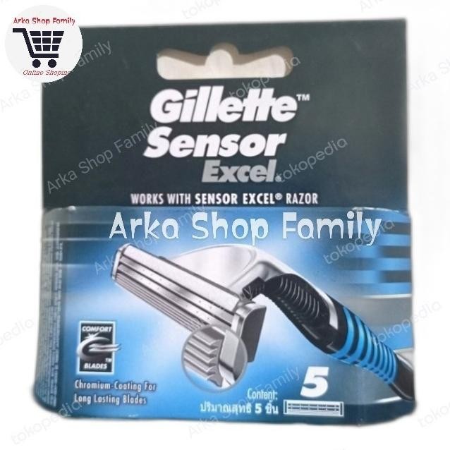 Grosir Gillette Sensor Excel Isi 5 Refill Pisau Cukur Isi Ulang Refil