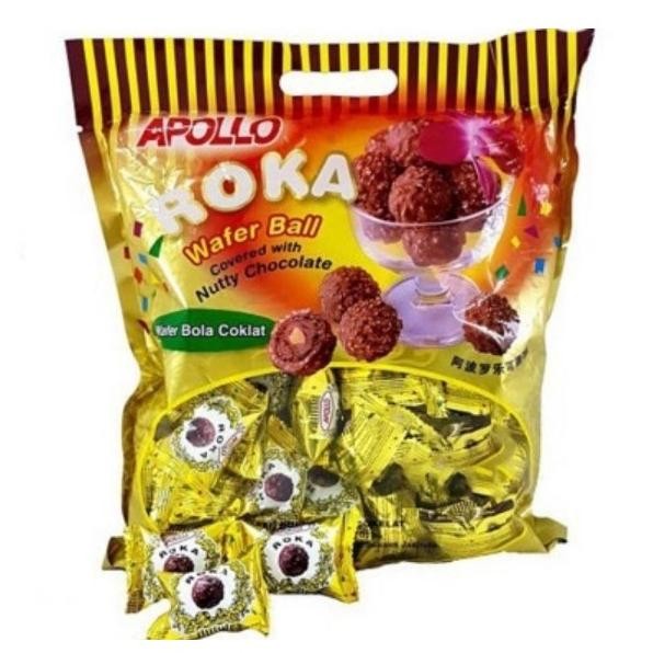 

TERLARIS Roka Apollo Coklat Wafer Ball 50/70 PCS 420GRAM Snack Jajan Lebaran Jajanan Idul Fitri Cemilan Murah Siap kirim