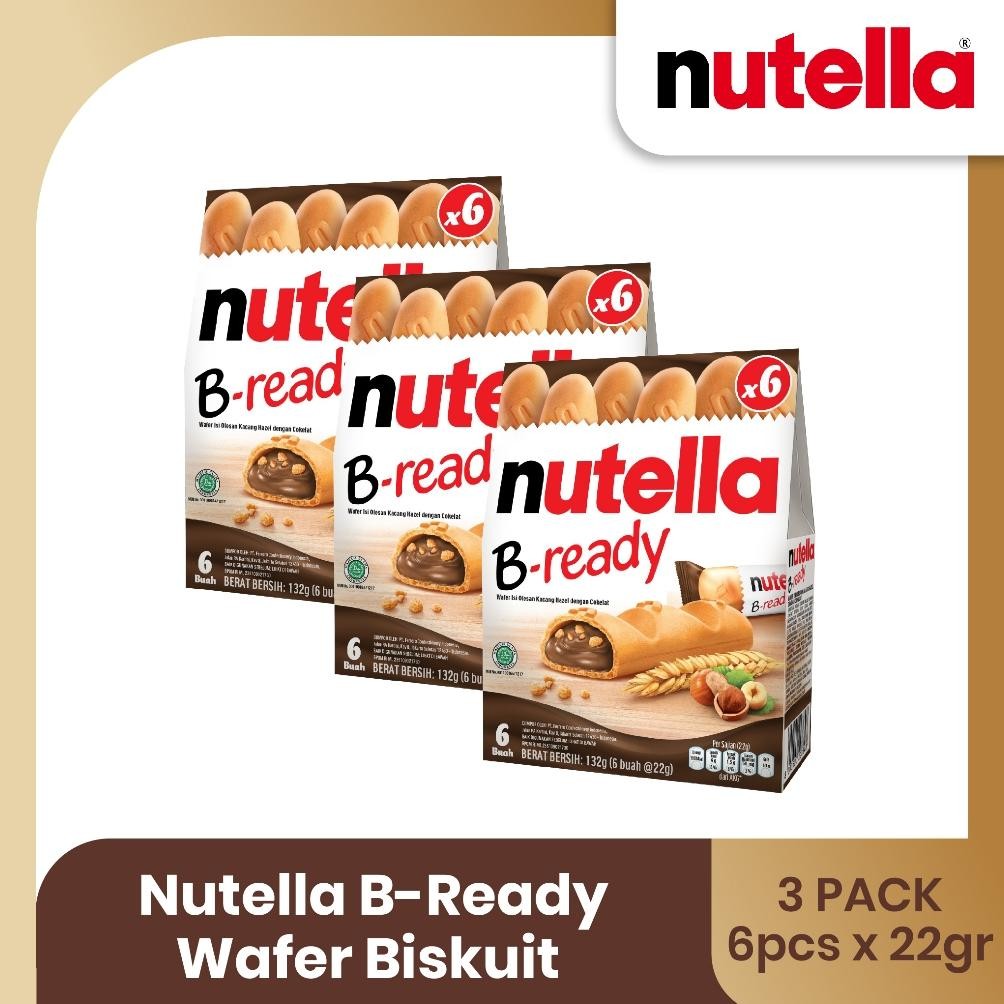 

TERMURAH Nutella B-Ready Wafer Biskuit 132gr - TRIPLEPACK Siap kirim