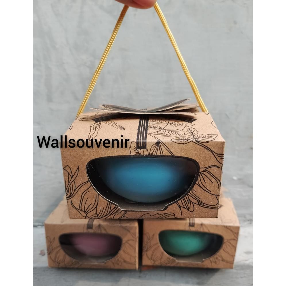 ( Isi 50pcs ) Souvenir Pernikahan Mangkok Warna Soft/Mangkok Mini Kemasan Box