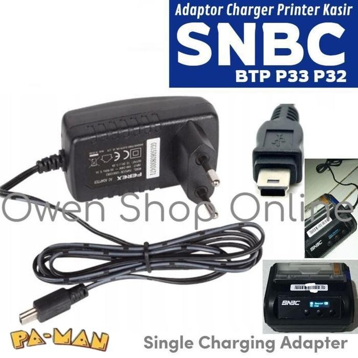Promo Charger Adaptor 12V Mini Printer Kasir 80Mm Label Snbc Btp P33 P32 Adapter