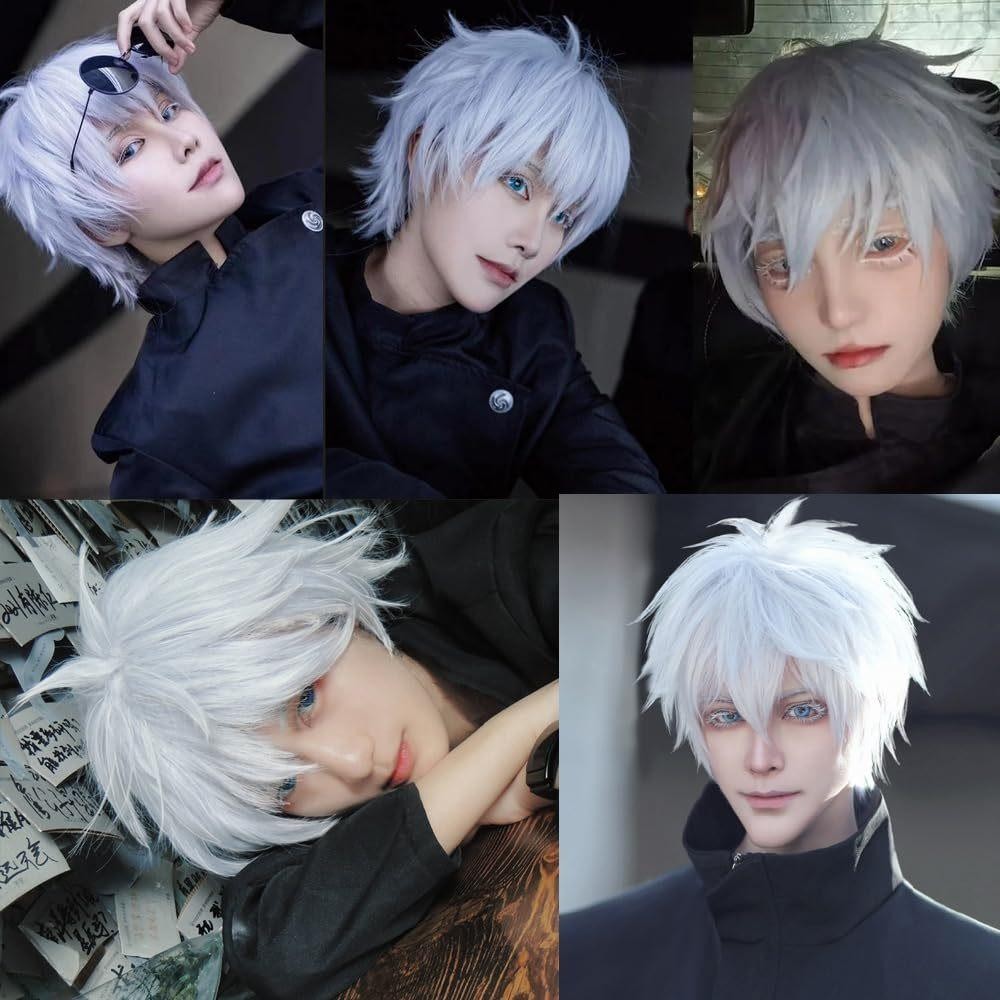 Rambut Gojo Satoru Wig Anime Cosplay Wig Gojo Satoru