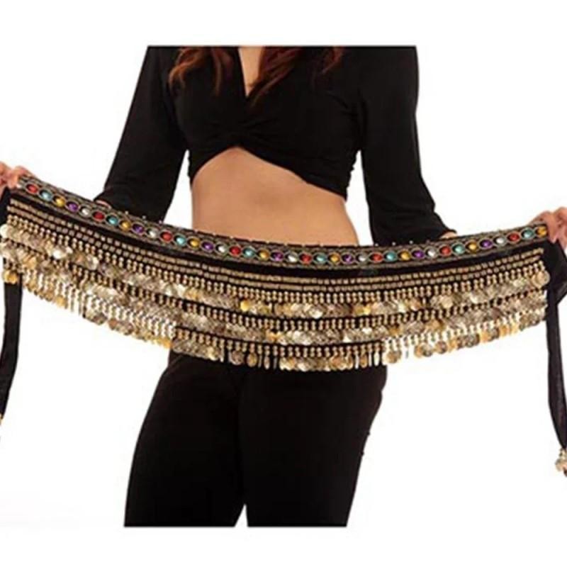 Belly Dance Selendang Belly Dance Aksesoris Belly Dance  Multi-Purpose Belly Dance Dress With Gold R