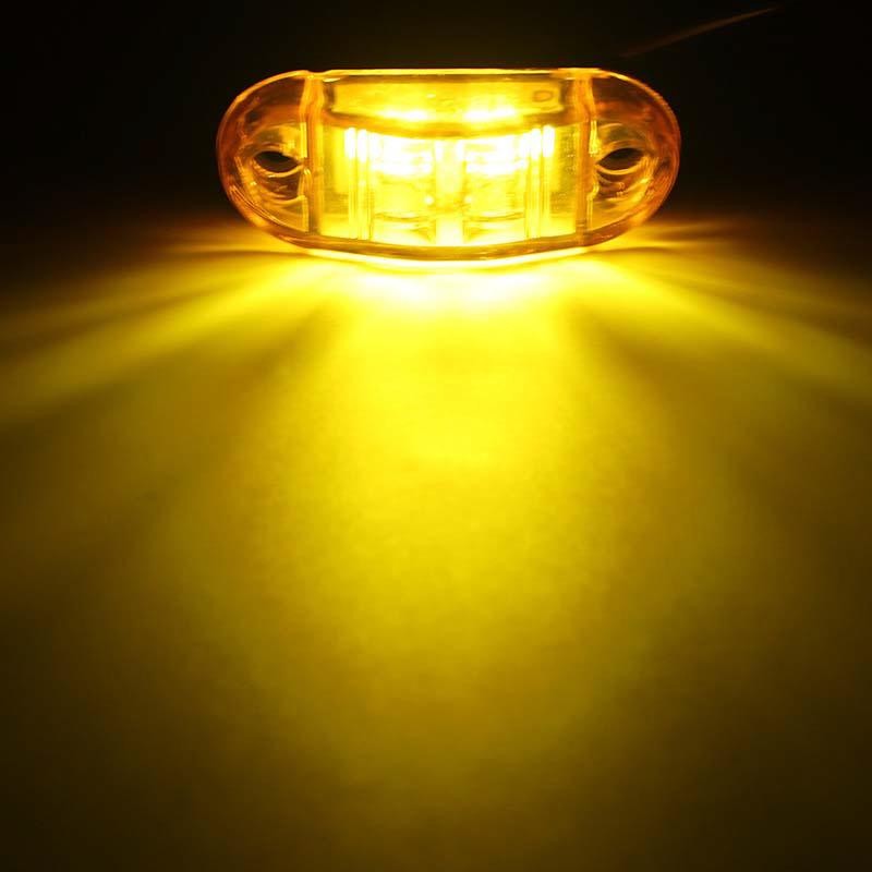 4Pcs Lampu Led Penanda Samping Truk Trailer / Untuk Samping Mobil , Truk , Trailer 24V