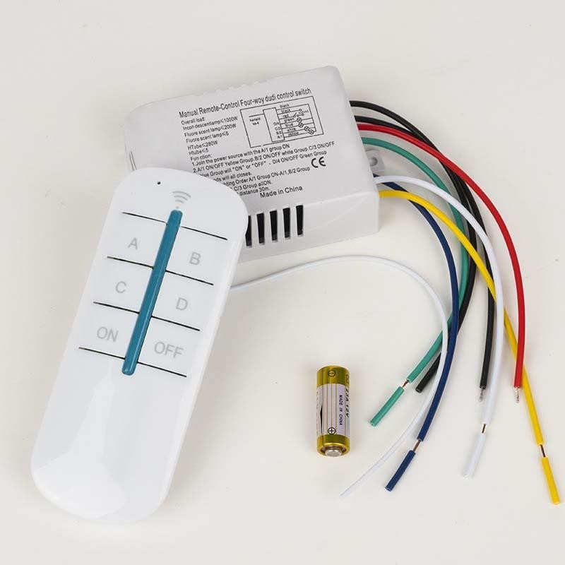 Remote Saklar On Off Saklar Remote 4 Chanel Saklar Wireless 220V Universal Remot Saklar Lampu
