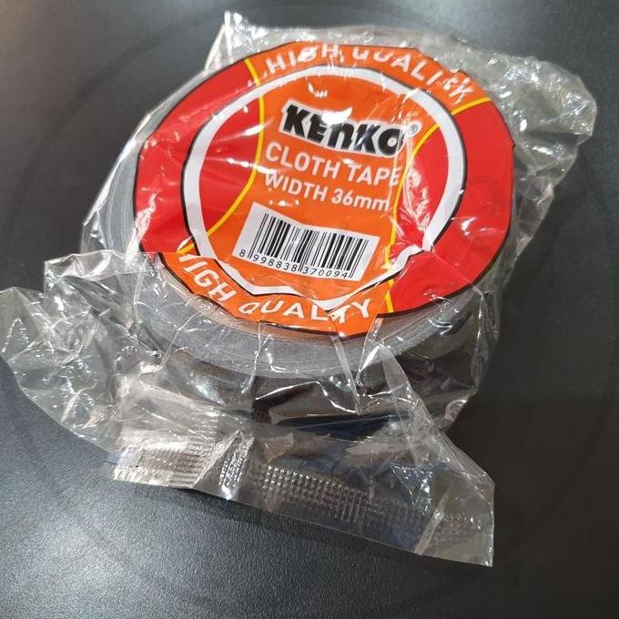 

Spot Barang !!! Kenko Plakban Lakban Hitam Cloth Tape 36Mm Red Core