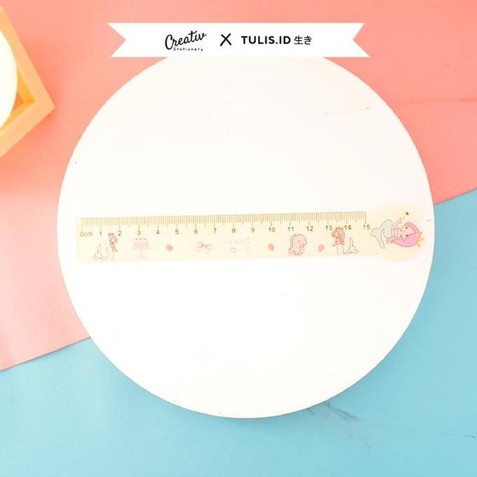 

Ready Stock !!! [Tulis Id Iki] Penggaris Plastik Transparan Motif Karakter Daily Ruler 15 Cm Dino And Mermaid