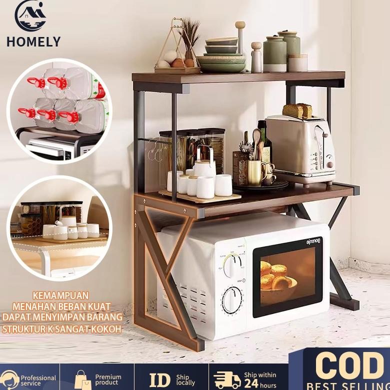 Rak Microwave Rak Oven Rak Susun Rak Bumbu Dapur Rak Penyimpanan Serbaguna Rak Oven Microwave Rak Ov