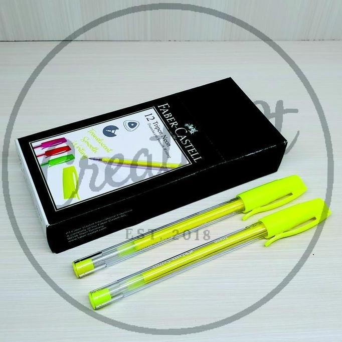 

Terlengkap !!! Faber Castell Faber-Castell Pulpen Tripen Neon Tinta Hitam Warna Warni (1 Pcs)