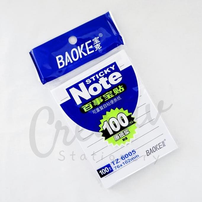 

Ready Stock !!! Baoke Sticky Notes Warna 76X102 Mm Penanda Halaman Tz6005