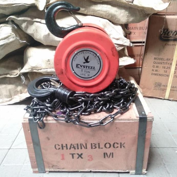 CHAIN BLOCK 1 TON 3 METER TAKEL KATROL KEREKAN 1 TON 3 METER