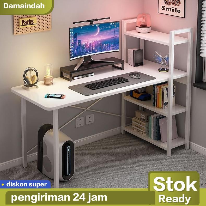 Meja Dan Kursi Kerja Satu Set / Meja Belajar Aesthetic Kayu Anak Set Kursi/Meja Belajar Dan Kursi 1S