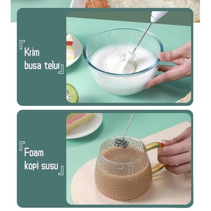 TNW ELECTRIC HAND BLENDER TANGAN PENGADUK KOPI MILK FROTHER USB PORTABLE HANDHELD MIXER