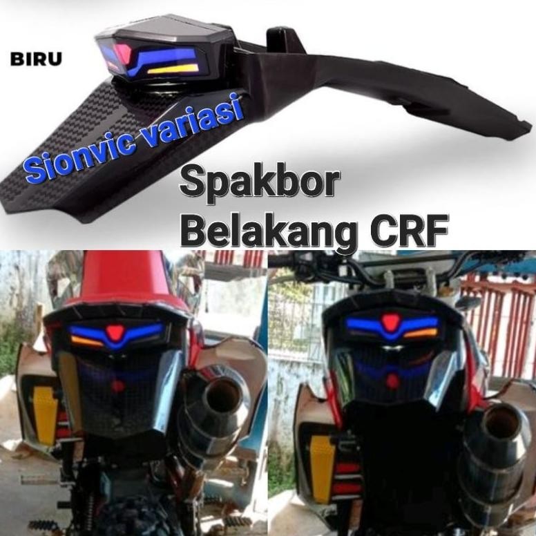 Murah Spakbor Belakang Crf10L Plus Flaser Sen /Lampu Stop Belakang Crf