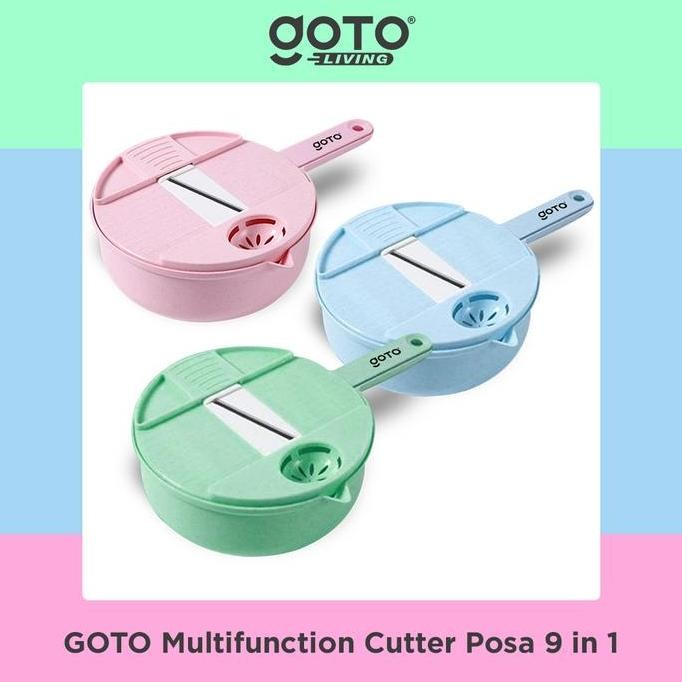 

Terlaris Goto [Cod] Posa 9 In 1 Multifunction Cutter Pemotong Parutan Buah Sayur