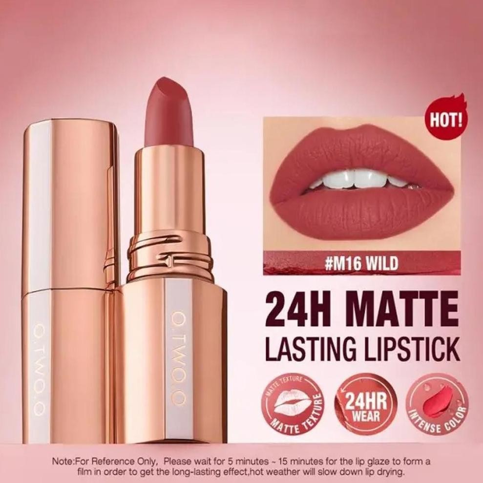 O.TWO.O Matte Lipstick Soft Nude Lipstick Lip Balm Long Lasting Waterproof