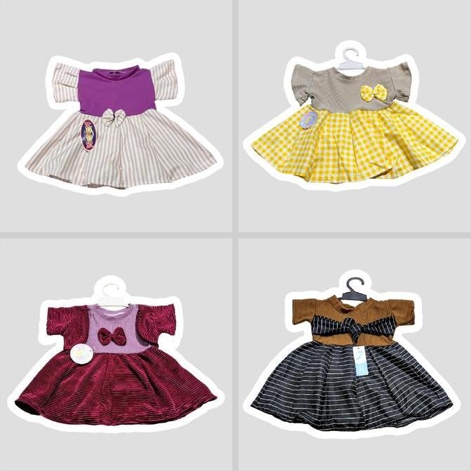 Promo Isi 10 Pcs Paket Usaha Dress Baby Baju Anak Perempuan Uk 0-12 Bulan  Bayi Perempuan Cewek