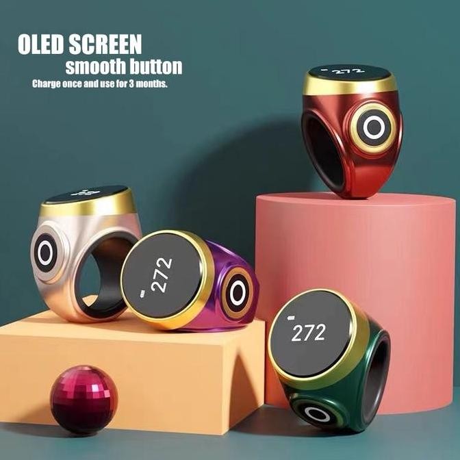 Smart Tasbih Tally Counter Ring for Muslims Zikr Digital Tasbeeh Cincin Zikir Tasbih Etnik 3 in 1 Ad