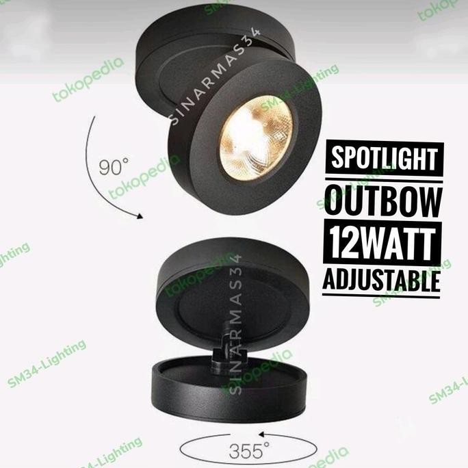 Downlight Outbow Led 1027B 12Watt Adjustable Spotlight Outbow