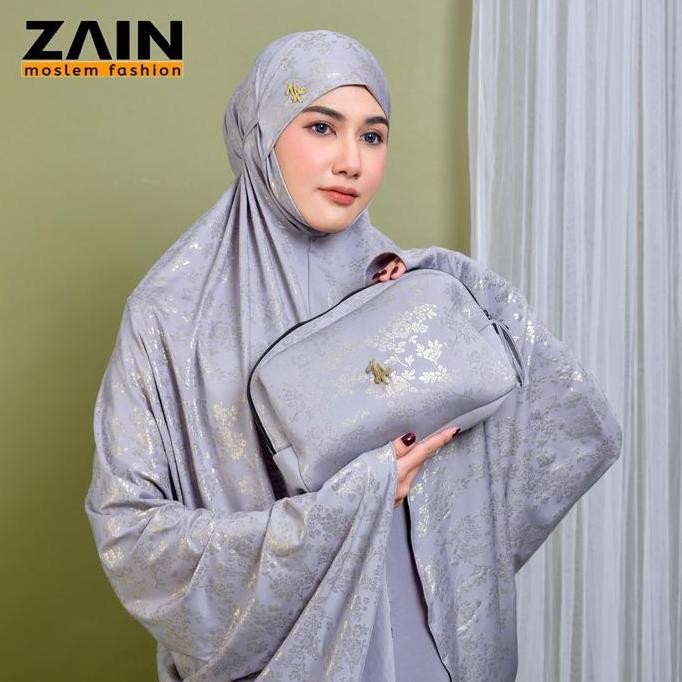 new ZAIN Mukena Dewasa Khalisa  Menutup Dagu Jersey Mewah Cantik murah