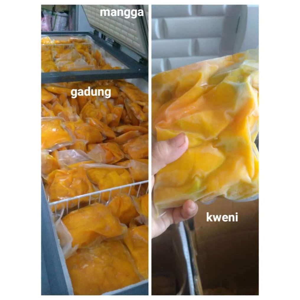 

Bisa Disesuaikan Mangga Kweni Kueni Beku / Frozen Kemasan 500Gr