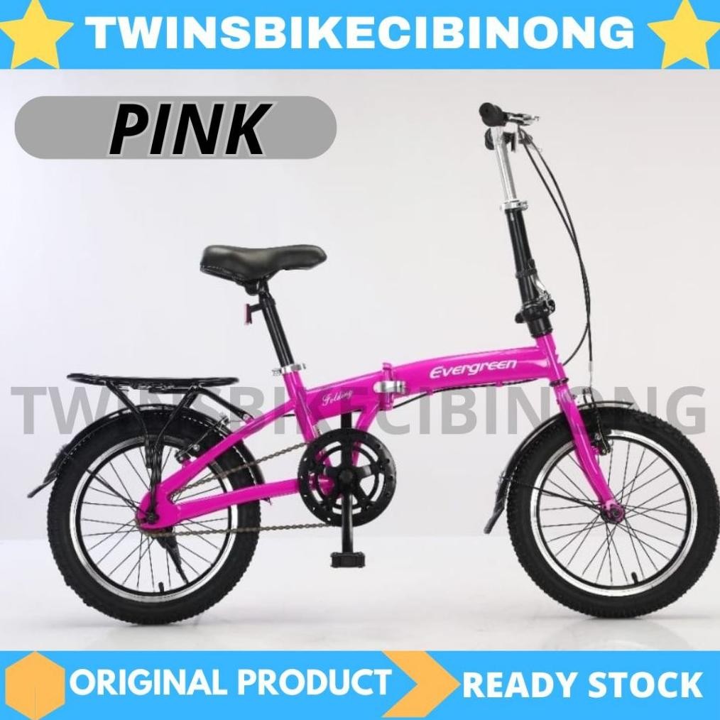 Sepeda Lipat 16 Evergreen 1Speed Frame Lipat Steel