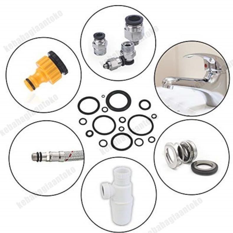 HJK 1200 PCS Sil O Ring Karet Seal O ring PCP Sil Oring Karet Seal Oring 1 Set Sil Oring Box Hidroli