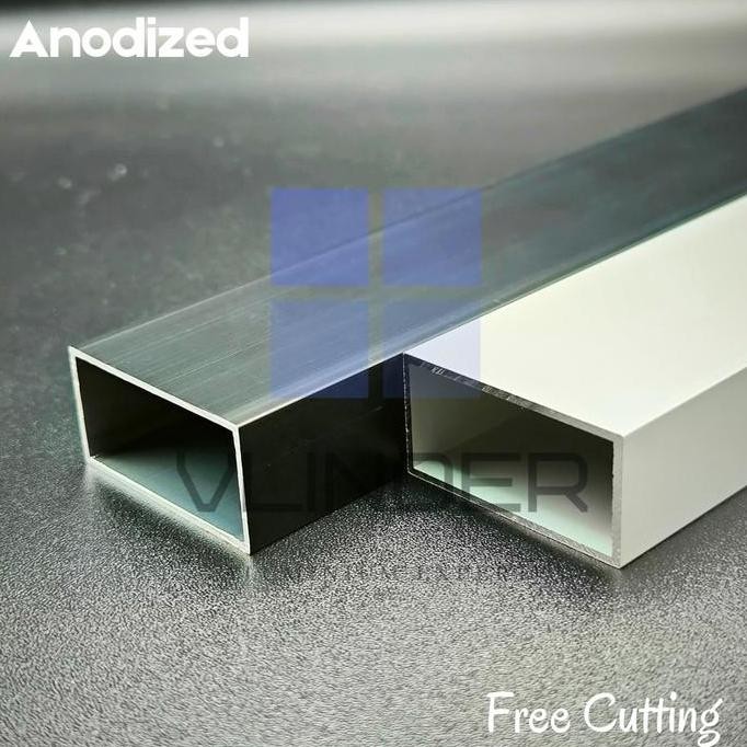 Hollow Aluminium 40 mm x 20 mm, t. 1.2 mm Diskon