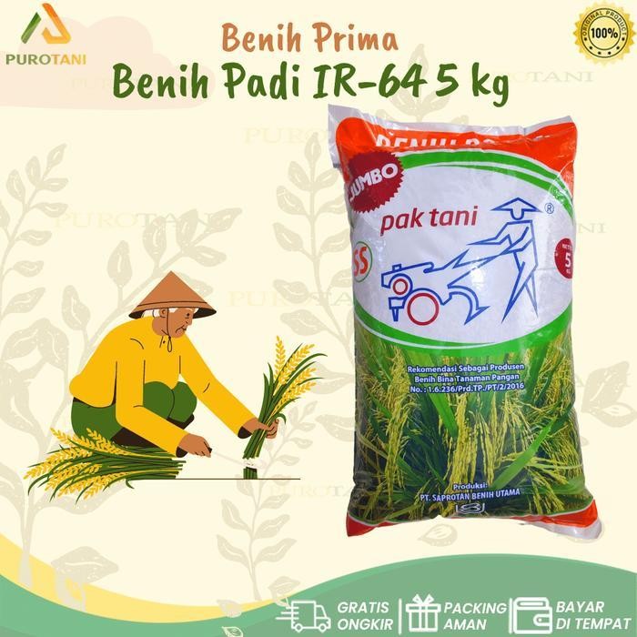 Benih Prima Saprotan Utama Padi IR-64 Pak Tani Bibit IR 64 SS 5kg Promo