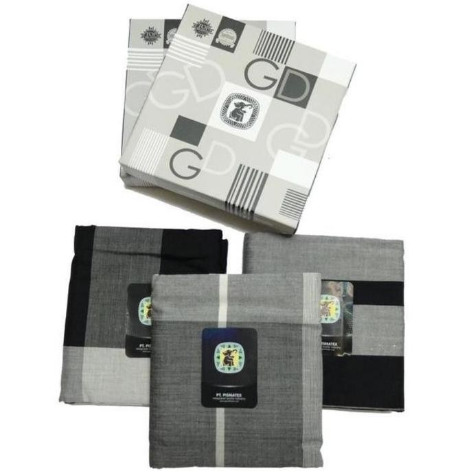 new Sarung Cap Gajah Duduk Black & White (Hitam putih) ORI murah