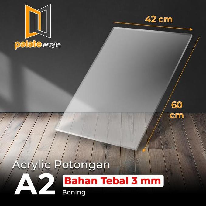 

AKRILIK BENING POTONGAN A2 - 3MM / ACRYLIC A2 BENING TRANSPARAN Diskon