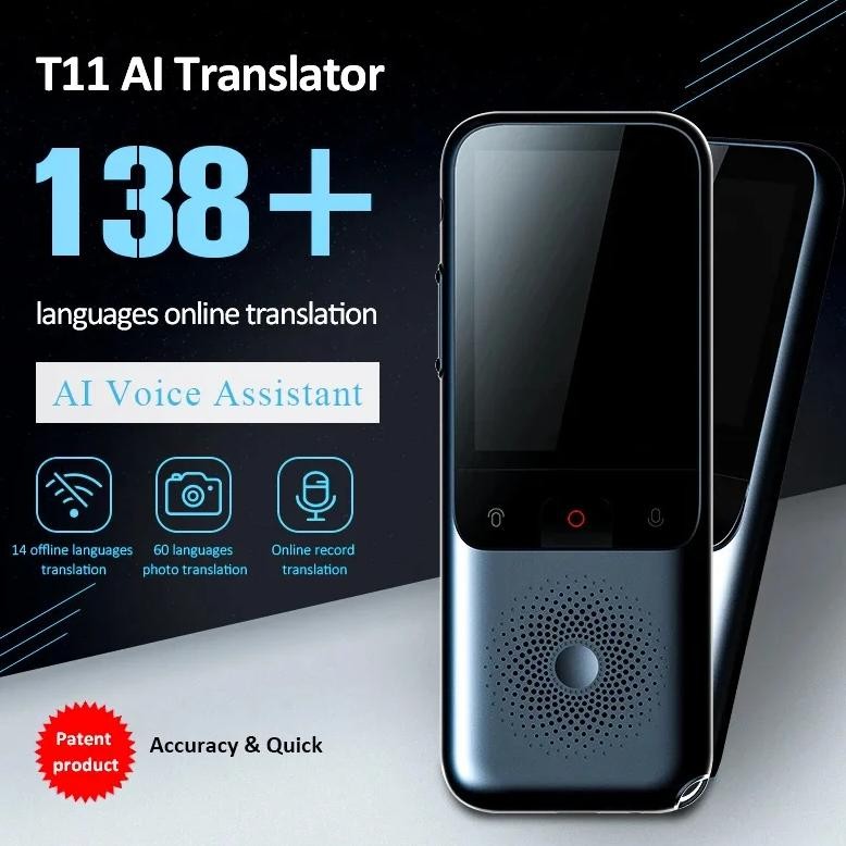 

New Portable Audio T11 Translator 138 Language Smart Translator Offline In Real Time Smart Voice AI Voice Photo Translator