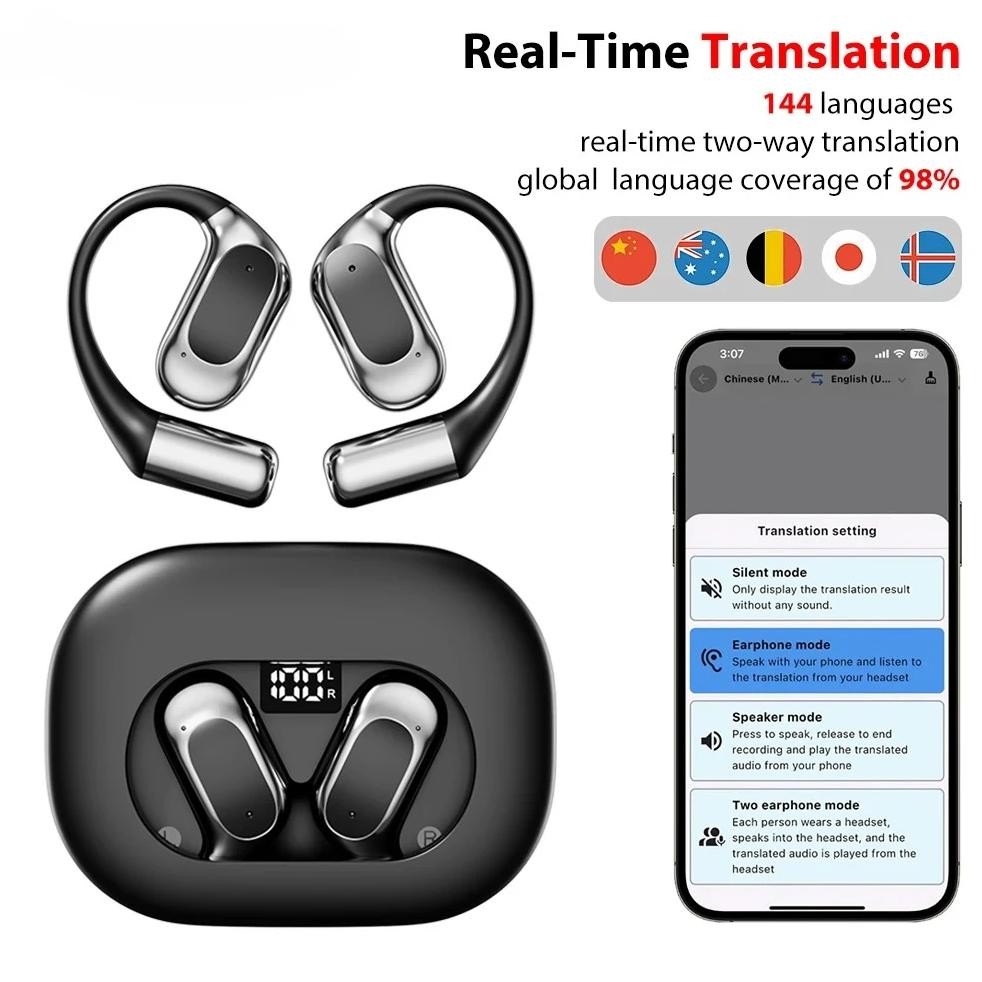 

Original M115 TWS Bluetooth Translation Headphones Wireless LED Digital Display Earphones OWS Headset for Xiaomi Huawei Phone