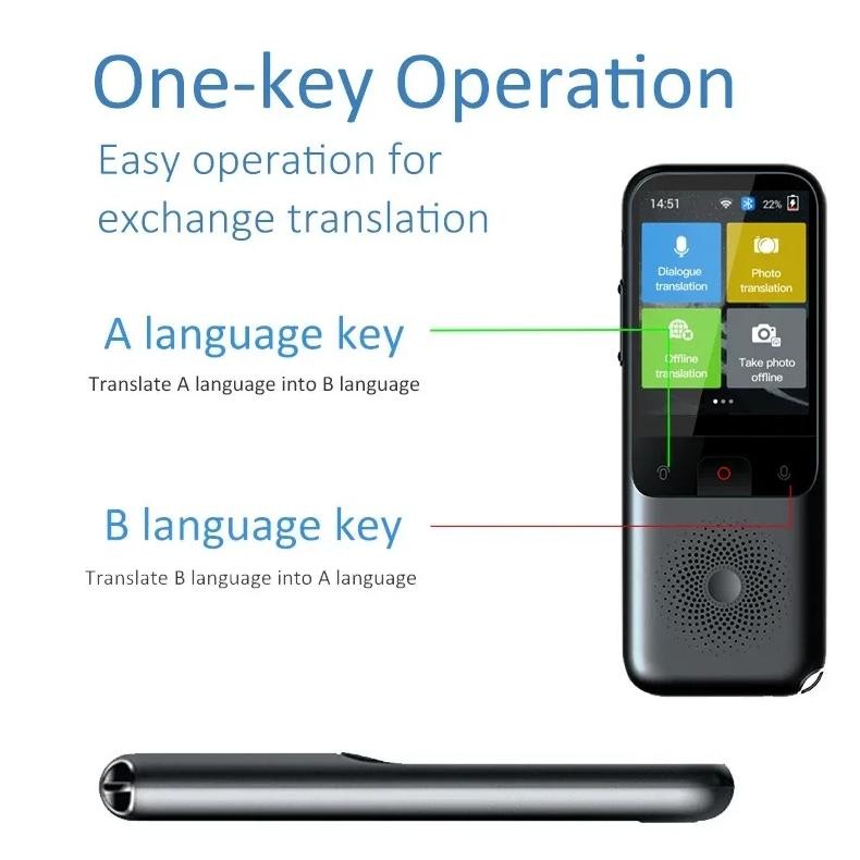 

2025 T11 Pro 138-Language Smart Translator: Real-Time Offline AI Voice & Image Translation, Business/Tourism Multi-Scene Tool