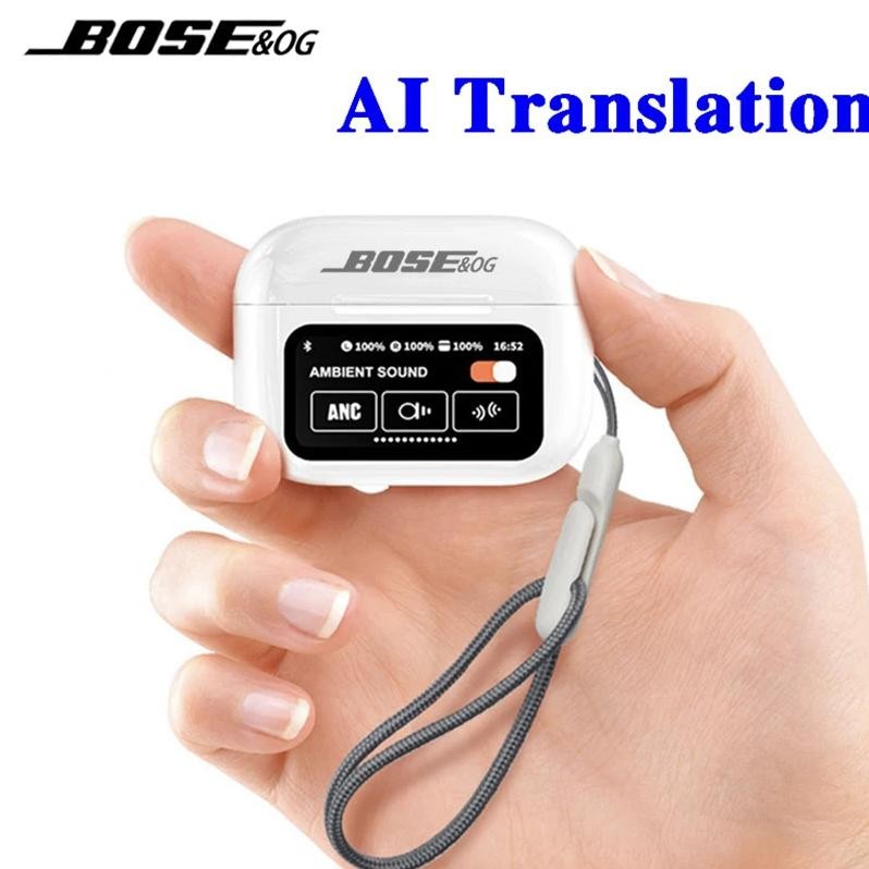 

Bose&og AI Earphone Wireless Bluetooth Headphones AI Translator Earbud 147 Languages With Touch Screen Communication APP Control