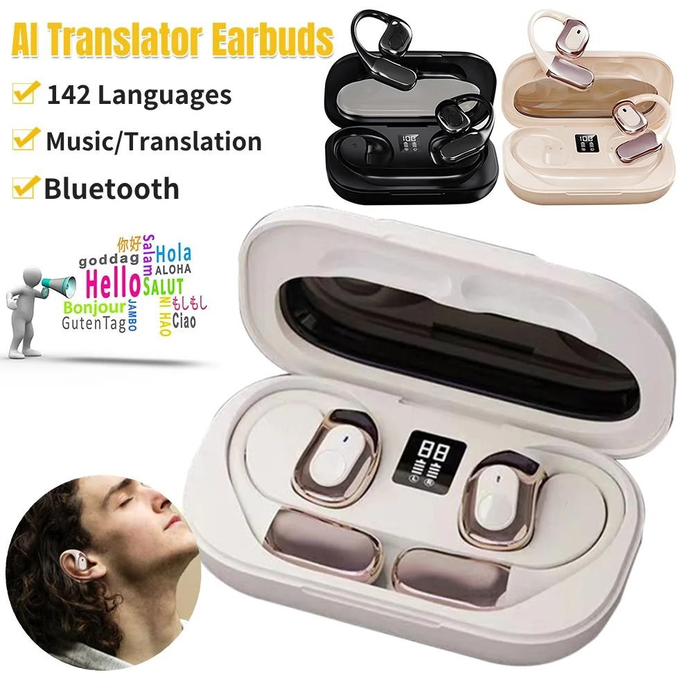 

Languages Translator Earbuds 142 Languages Translation Earphones Instant Translated Smart Voice Translator for Business Travel