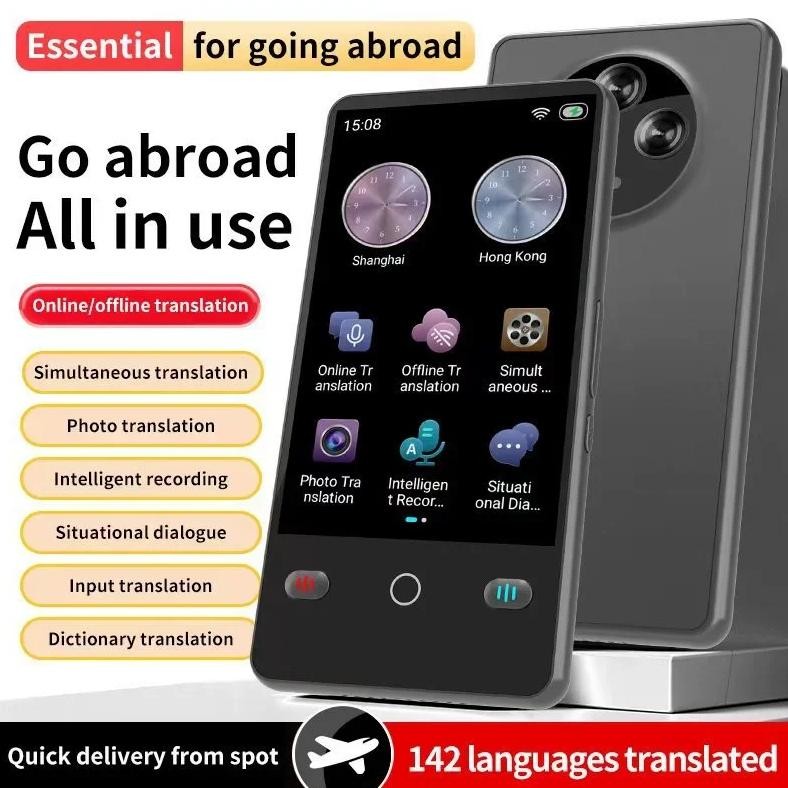 

F1 Portable Audio Translator 142 Language Translating Offline In Real Time Smart AI Voice Photo Intelligent Translation Device