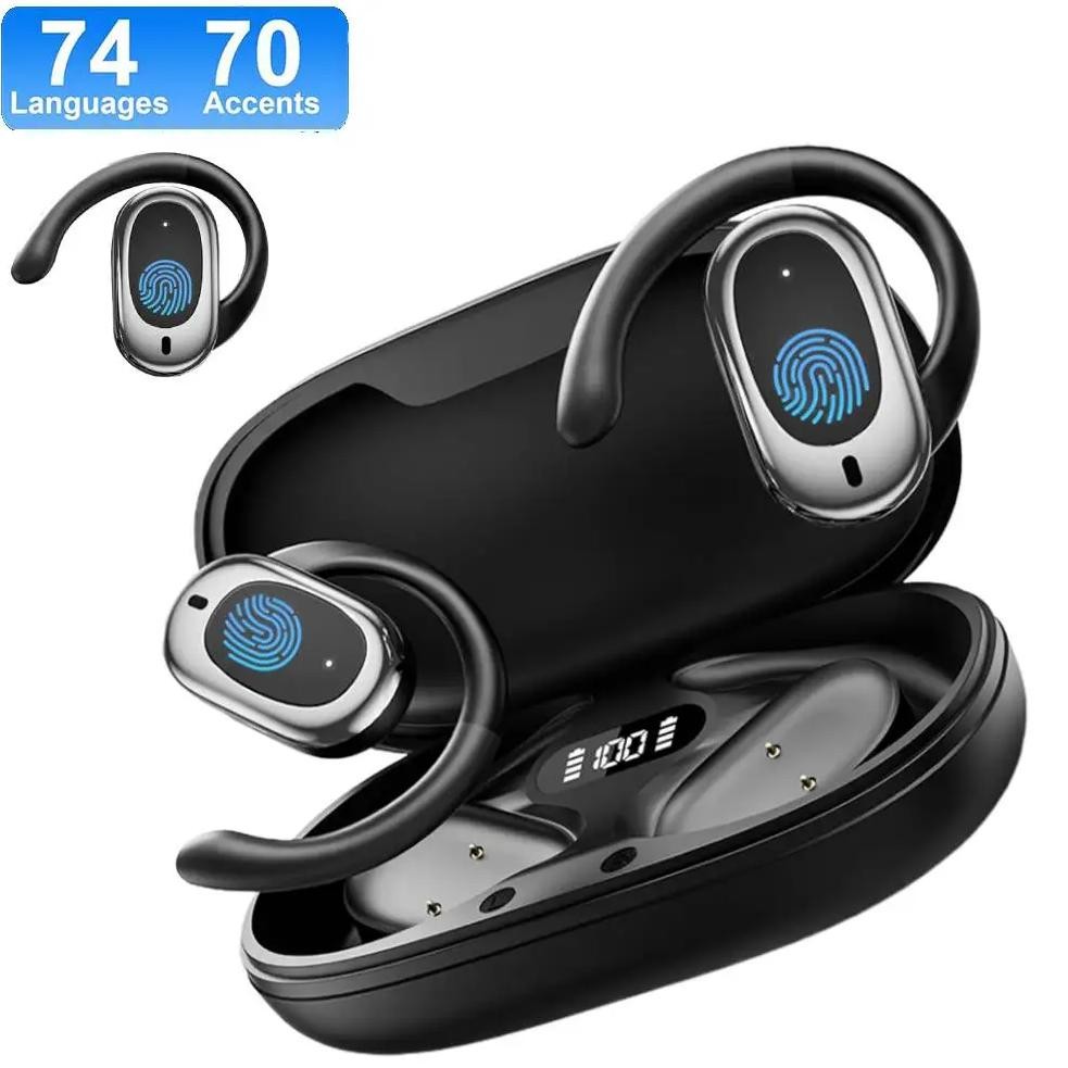 

TWS AI Translator Earbuds Adjustable Language Translator Earphone 3-in-1 Real-Time Translation Headphones Bluetooth-Compatible