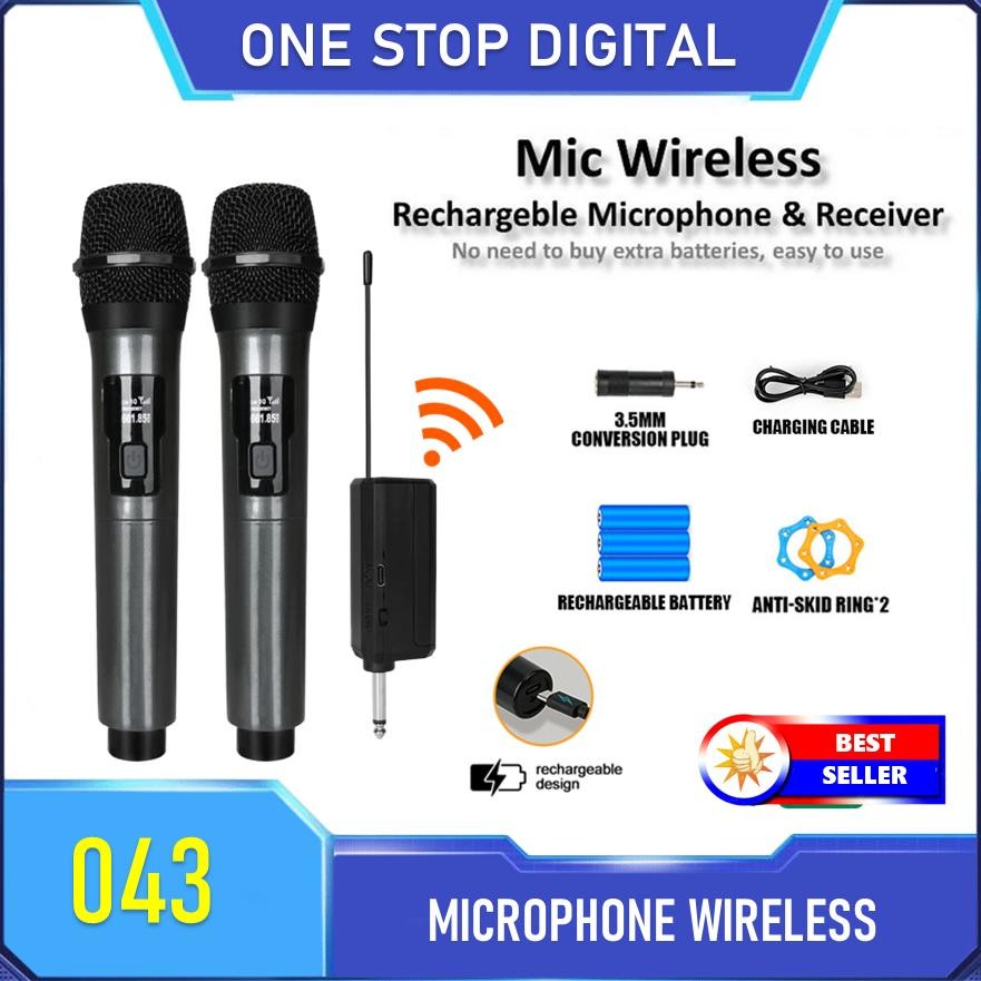 Mikrofon Wireless Mic Karaoke Nirkabel / Microphone Wireless Karoke dengan Kualitas Suara yang Bagus