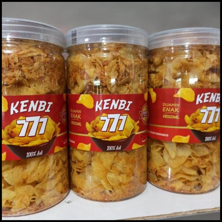 

Makanan Ringan Kenbi 777 Keripik Kentang Ebi Racikan Udang Kering
