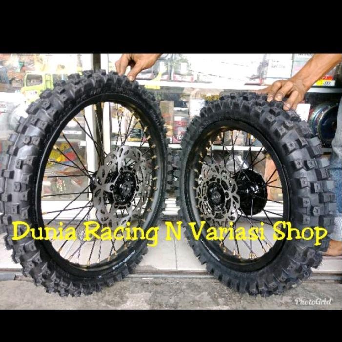 Paketan Velg Pelek Klx 150 Dtracker Ring 16 19 Ring 18 21 1Set Paket  Velg Tromol Ban Luar Ban Dalam