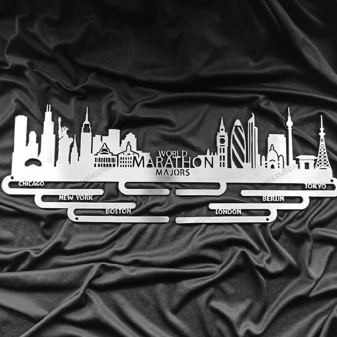 

MEDAL HANGER - GANTUNGAN MEDALI - World Major Marathon WMM 6 stars HM