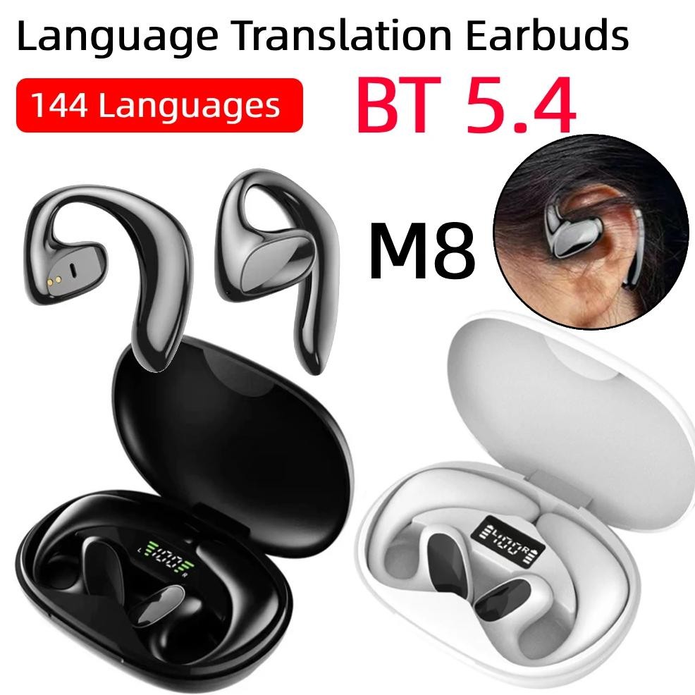 

Translator Earbuds 144 Languages Noise Reduction Real-time Two-Way Earbuds Voice Translator Earbud for Travel Business Learning