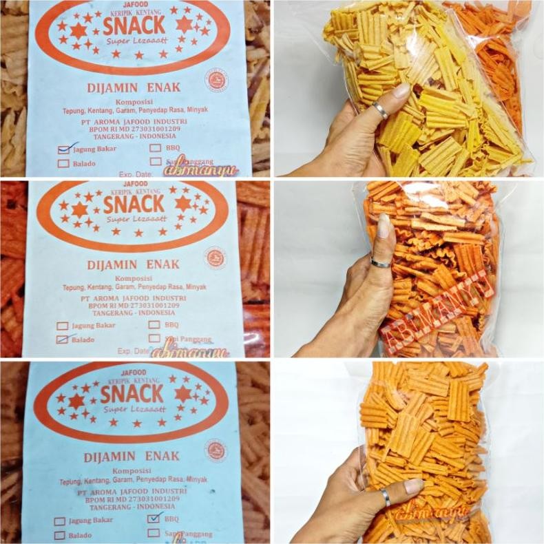 

Terlaris Snack Kentang Rege / Kentang Iris 220 Gram