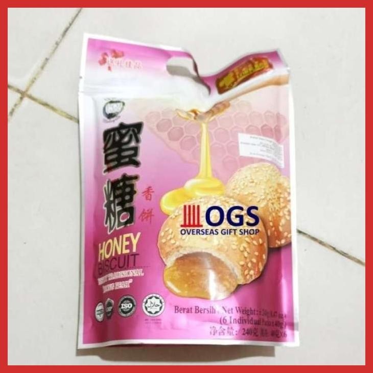 

( OBAT IMPORT ) DISCOUNT HEONG PIAH HONEY BISCUIT 240 GR. BISKUIT RASA MADU DAN WIJEN SIAP KIRIM