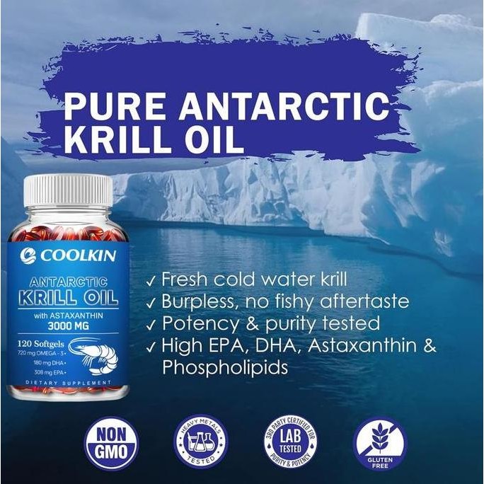 

TERMURAH - Minyak krill Antartika alami, membantu meningkatkan kesehatan jantung dan mengontrol tekanan darah, non-GMO/bebas gluten/bebas susu.