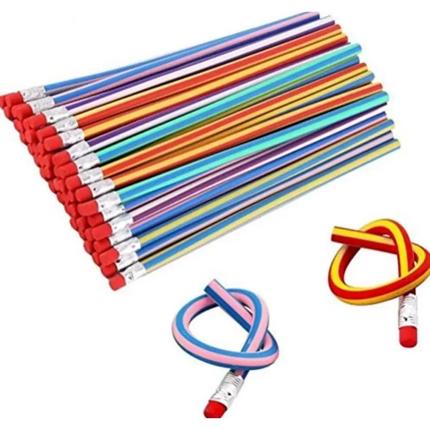 

35 Pieces Flexible Soft Pencil Magic Bend Pencils For Kids Children School Fun Equipment