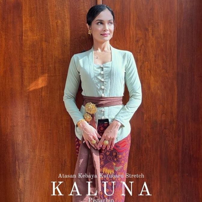 Promo / Terlaris Atasan Kebaya Kartini Stretch Lengan Panjang Kaluna Terbaik